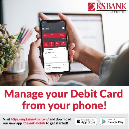 mobile debit card management flyer